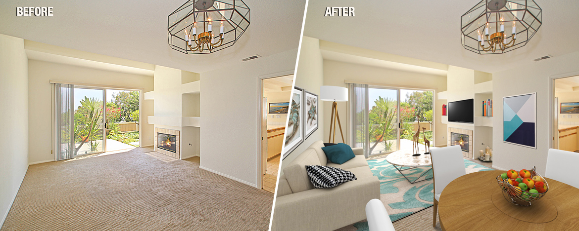 Living Room Virtual Staging
